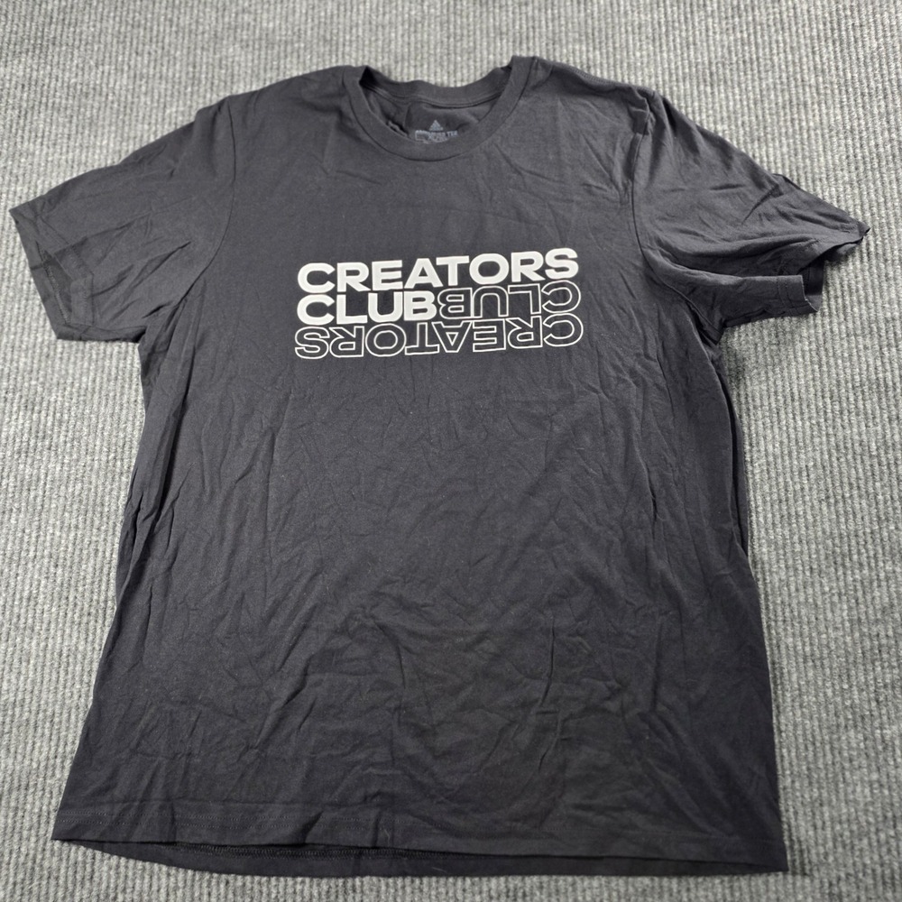 Adidas Amplifier Tee Mens XL Black Creators Club Graphic Short‎ Sleeve T-Shirt
